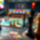 A vibrant game board showcasing various strategies