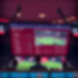 A digital interface showcasing sports betting options