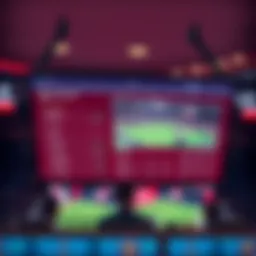 A digital interface showcasing sports betting options