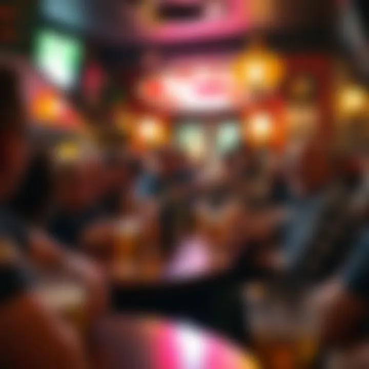 A vibrant local pub packed with enthusiastic supporters