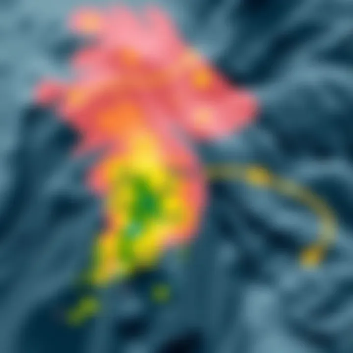 Forecast Map of Rainfall in Busan A weather forecast map highlighting rainfall predictions for Busan