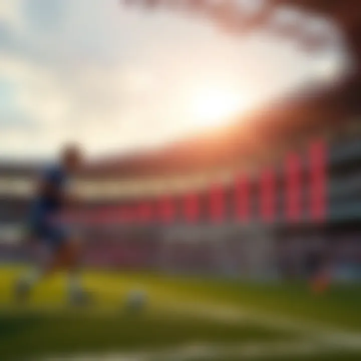 Graph illustrating the economic contributions of sports development programs