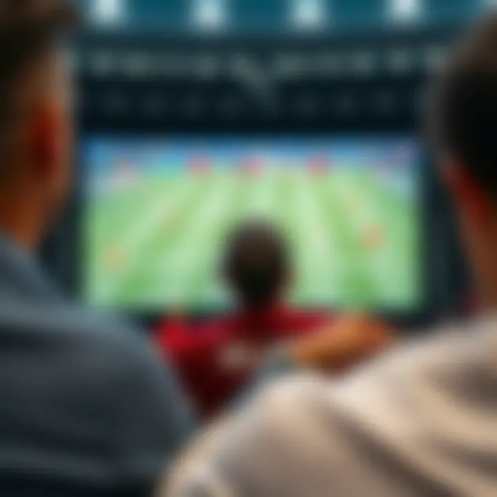 Enjoying Soccer Matches A person enjoying a soccer match on a large screen