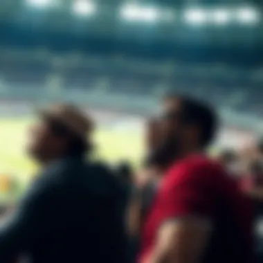 Excited fans enjoying a live soccer game at a stadium
