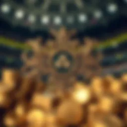 An intricate design representing the concept of luck and chance in betting