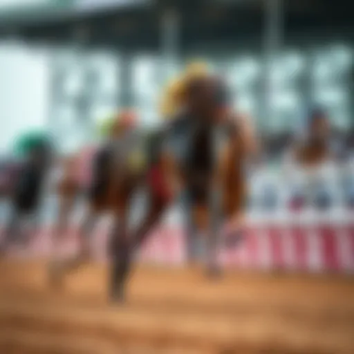 A racehorse galloping on a track