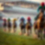 Horse racing event in action