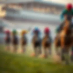 Horse racing event in action