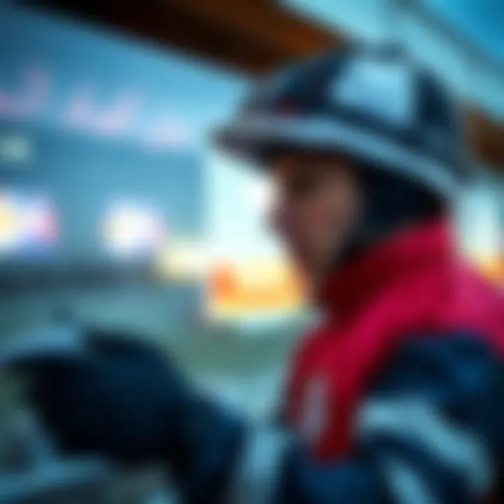 Jockey analyzing weather data