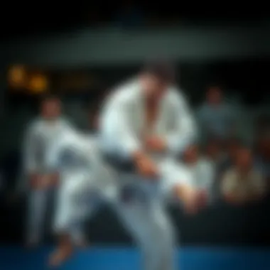 Demonstration of advanced judo techniques
