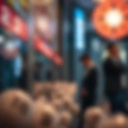 Visual representation of lottery number selection process