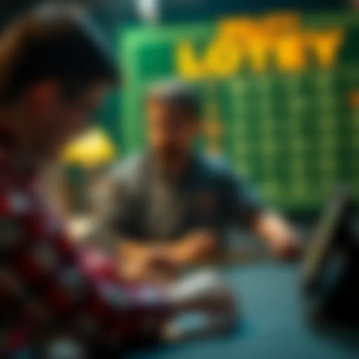 Visual representation of lottery selection process