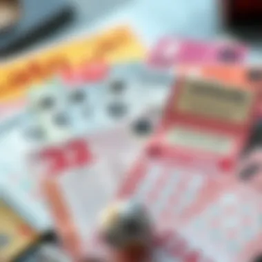 Diverse lottery tickets showcasing various options