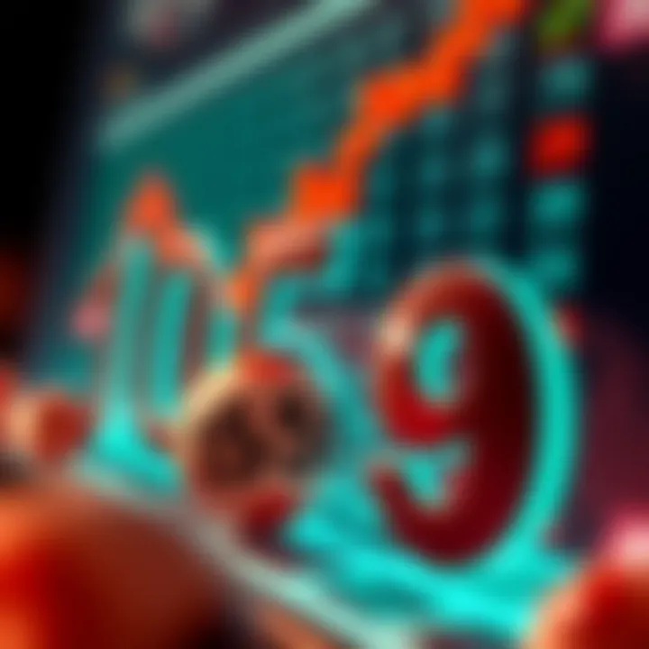 Visual representation of lottery winning numbers