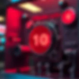 Illustration of a lottery number generator in action