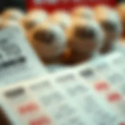 A detailed view of lottery tickets with strategies written on them
