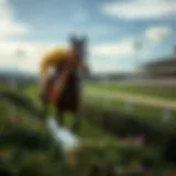 A historical view of a horse racing track