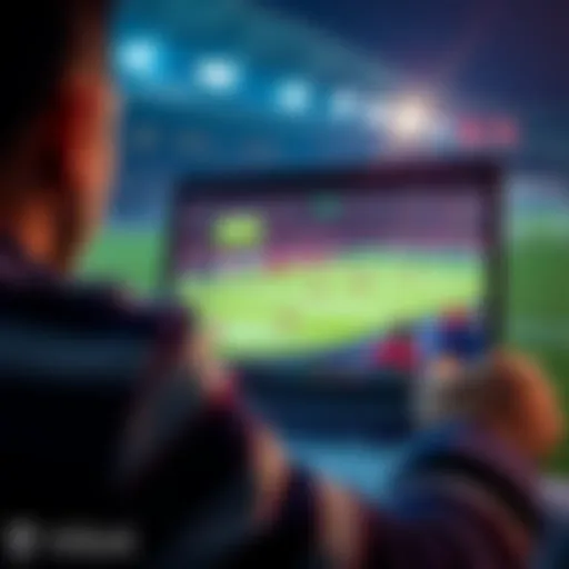 Live Streaming Soccer Matches A soccer match being streamed live on a laptop screen