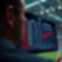 Analysis of betting odds on a digital interface