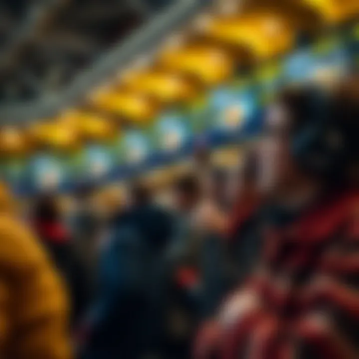 Dynamic sports betting scene with fans engaging