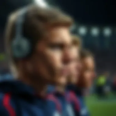 A moment capturing the psychological focus of an athlete before a match