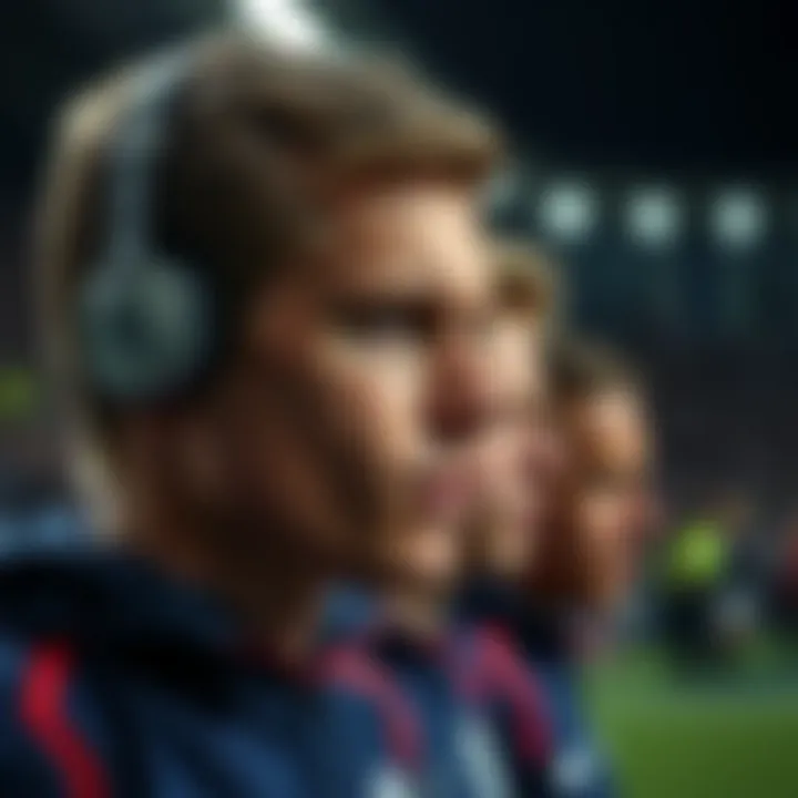 A moment capturing the psychological focus of an athlete before a match