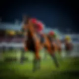 Historical horses racing event depiction