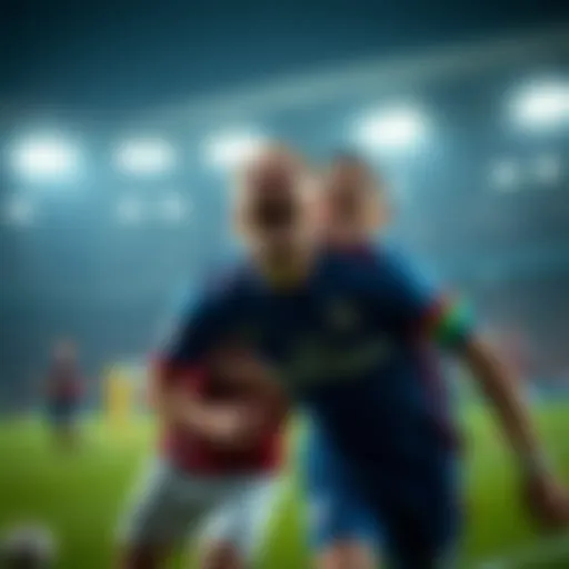 The Intensity of Champions League Matches A dramatic moment from a UEFA Champions League match